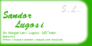 sandor lugosi business card